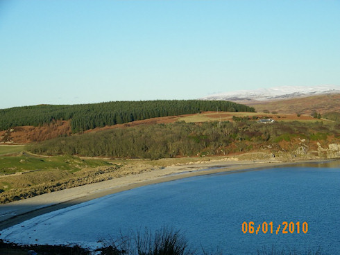 Picture of view of a bay with a sandy beach