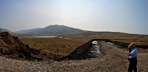 Panoramic view of the area where the dam for the Inver Hydro project is being built