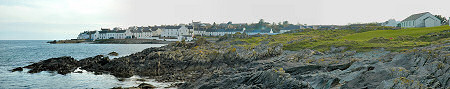 Picture of a panoramic view over Port Charlotte on Islay