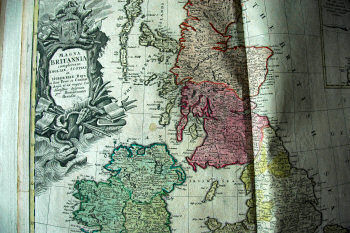 Photo of a very old map