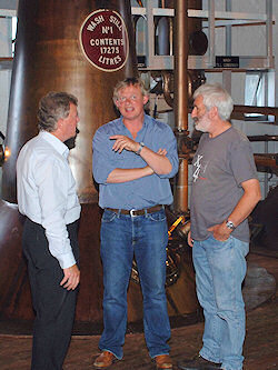 Picture of Jim McEwan, Martin Clunes and Duncan McGillivray at Bruichladdich