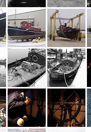 Screenshot of a number of thumbnails of an old tug