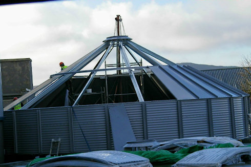 Picture of a barley silo under construction