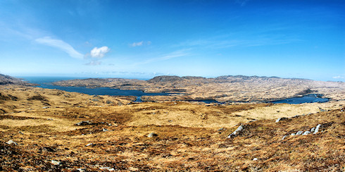 Picture of a panoramic view over a long sea loch