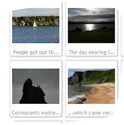 Screenshot of a picture gallery with Islay pictures