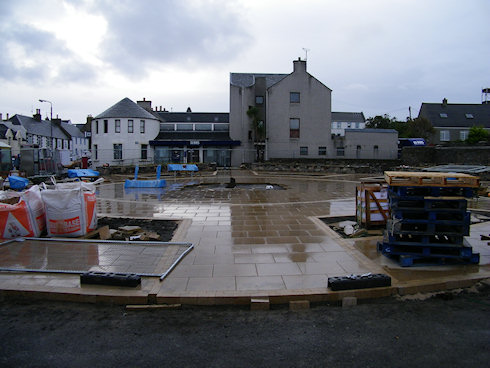 Picture of a town square under refurbishment