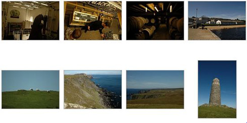 Screenshot of thumbnails of a few Islay pictures