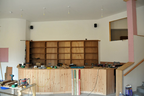 Picture of a hotel bar under construction