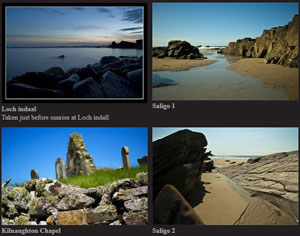 Screenshot of an Islay picture gallery