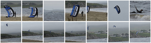 Screenshot of a flickr set with kite surfing pictures