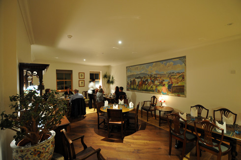 Picture of the back part of the restaurant of The Islay Hotel