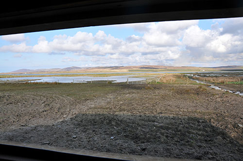 Picture of the general view from the window of a birdwatching hide