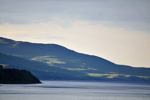 Picture of a coastal landscape in the evening light