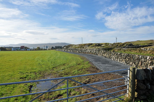 Picture of a footpath next to a drystone wall